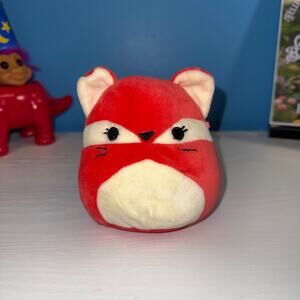 Fifi the Fox Squishmallow 5 Inch Red White Plush Kellytoy 2018 EUC